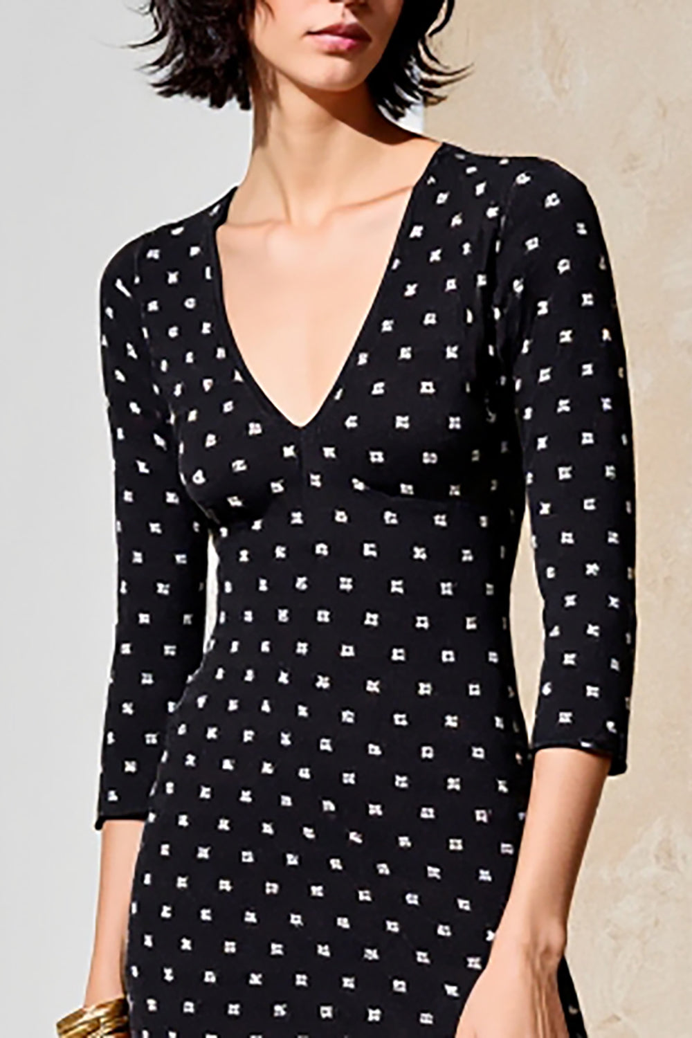 Black A Line V Neck Long Wedding Guest Dress