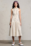 Ivory Keyhole A Line Wedding Guest Dress