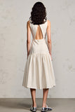 Ivory Keyhole A Line Wedding Guest Dress