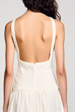 Apricot A Line Floral Wedding Guest Dress