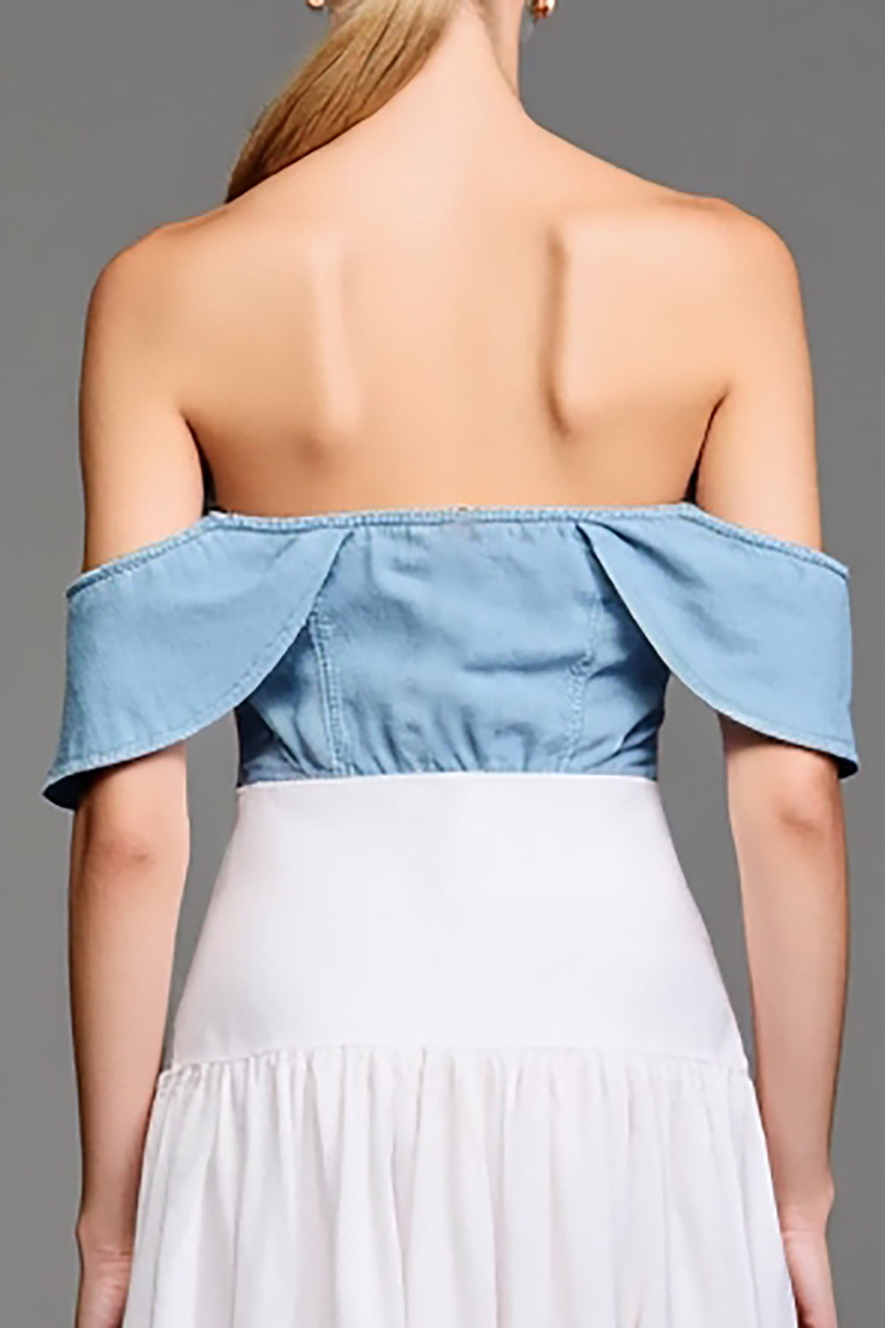 Off The Shoulder White A Line Wedding Guest Dress