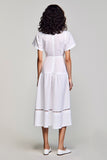 White V-Neck A Line Wedding Guest Dress