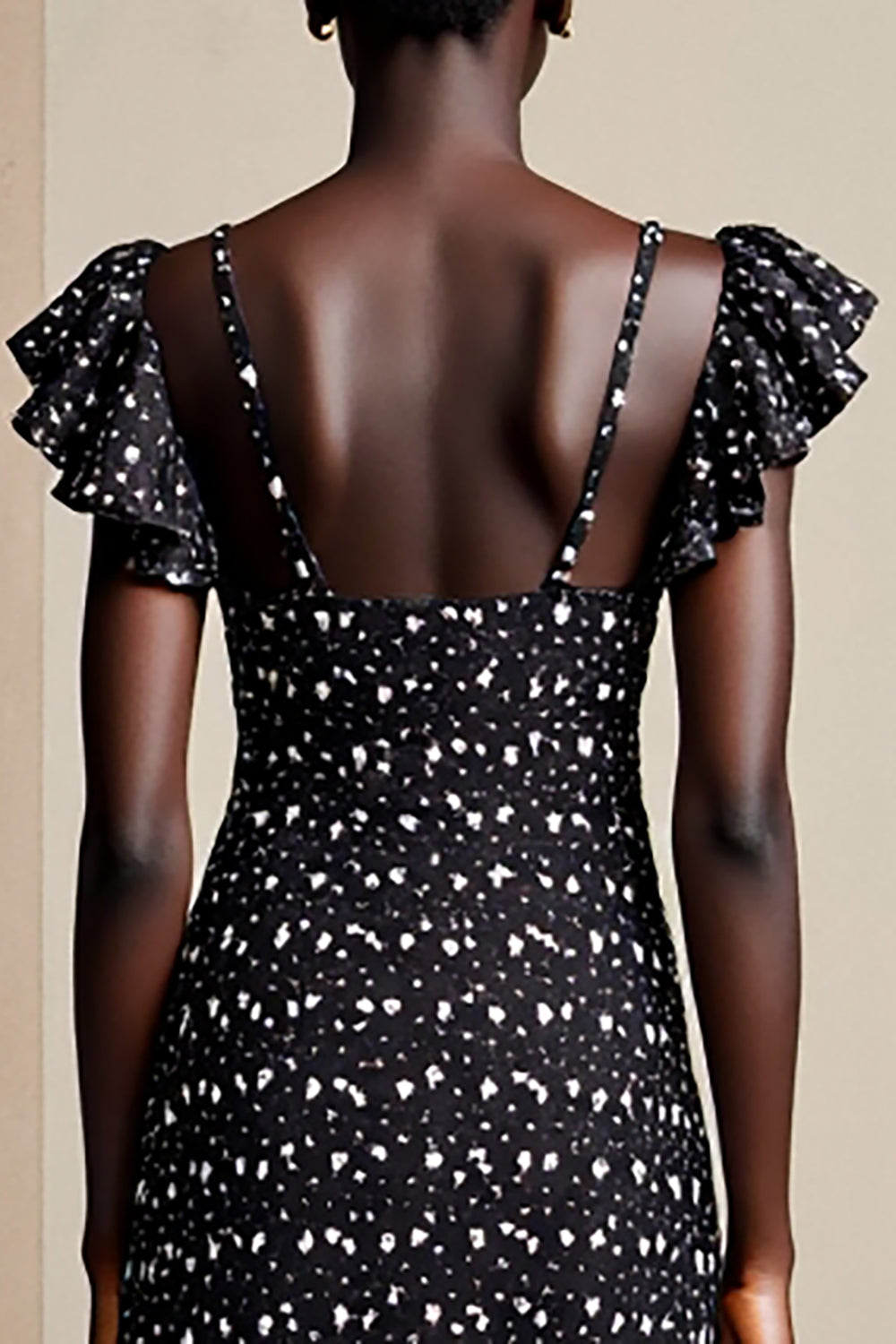 Black Floral Long Wedding Guest Dress