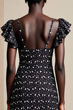 Black Floral Long Wedding Guest Dress