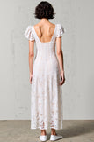 Lace White V-Neck Sheath Wedding Guest Dress