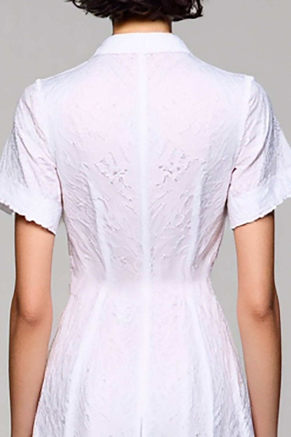 Simple A Line V Neck Long White Wedding Guest Dress