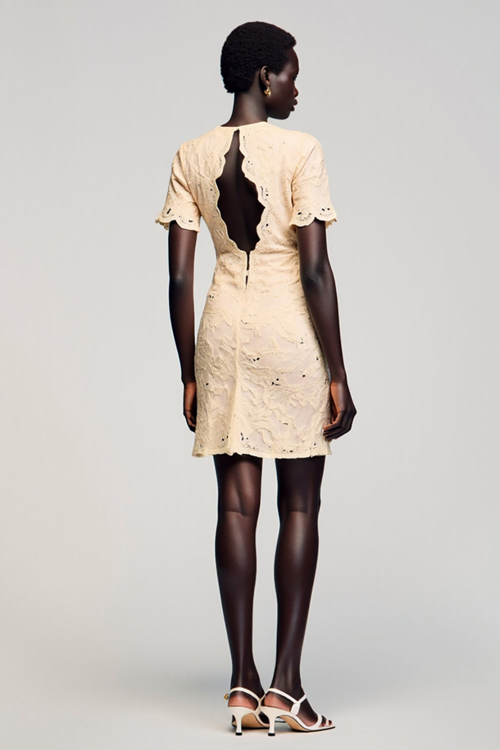 Lace Sheath Apricot Wedding Guest Dress