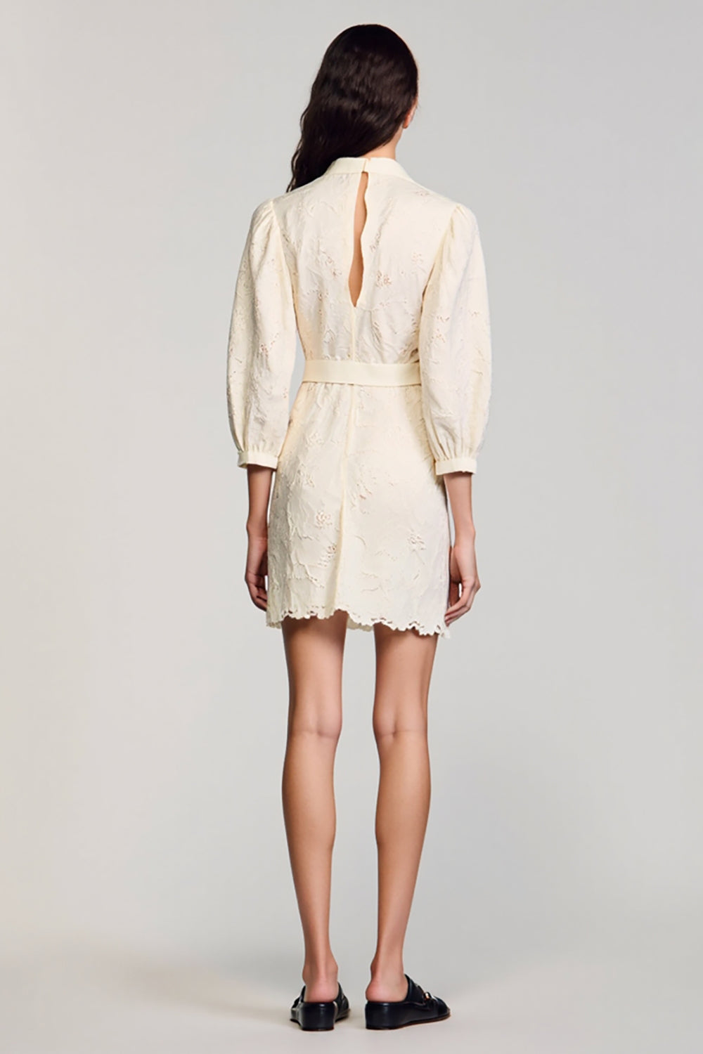 Ivory Lace Short Wedding Guest Dress