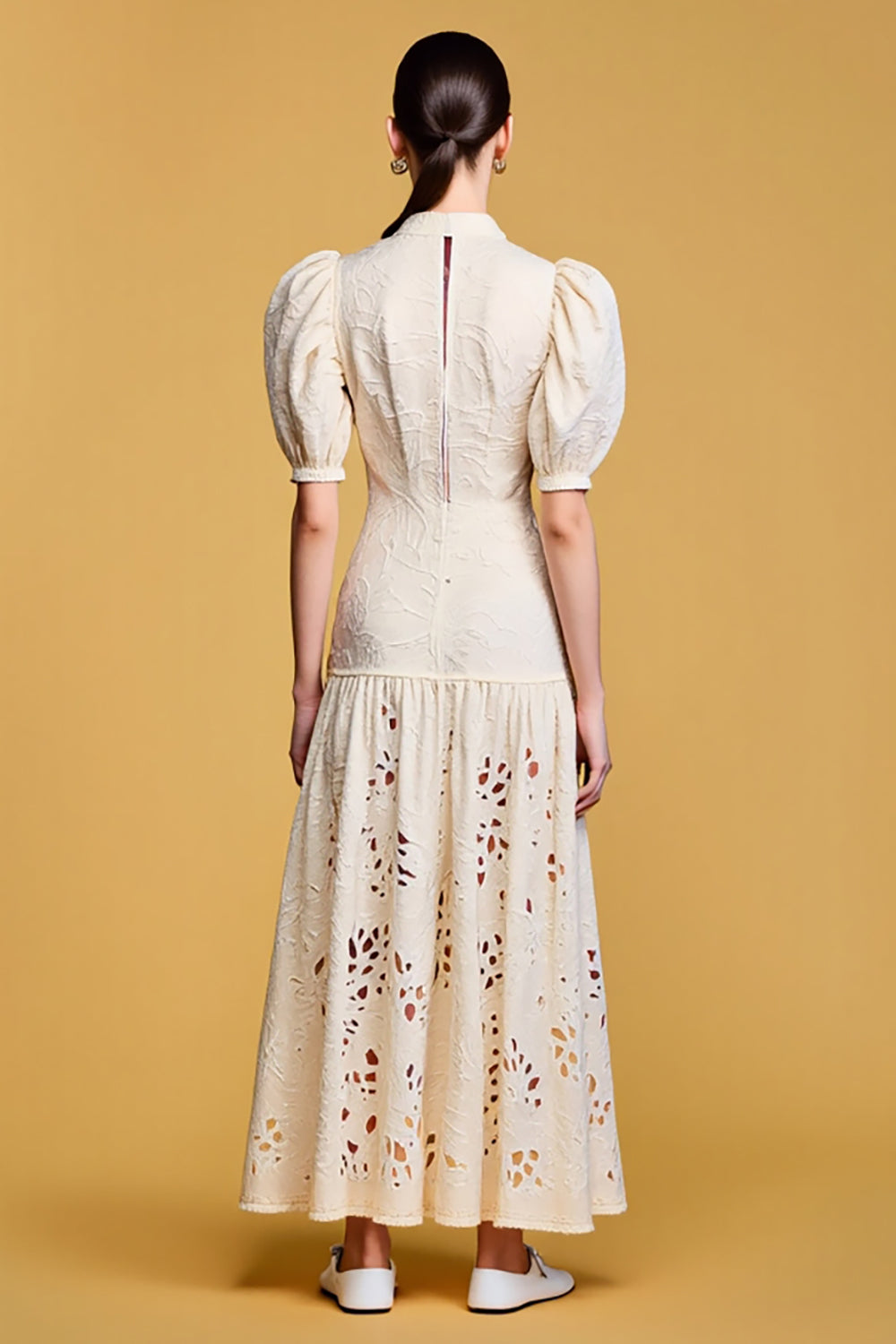 Lace Ivory A Line Wedding Guest Dress