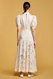 Lace Ivory A Line Wedding Guest Dress