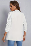 White Shawl Lapel Casual Women's Blazer