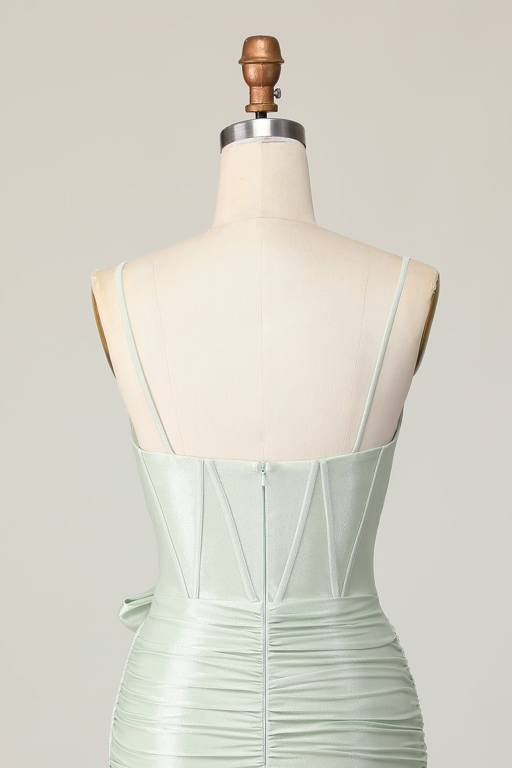 Sage Bodycon Corset Short Homecoming Dress with Bow
