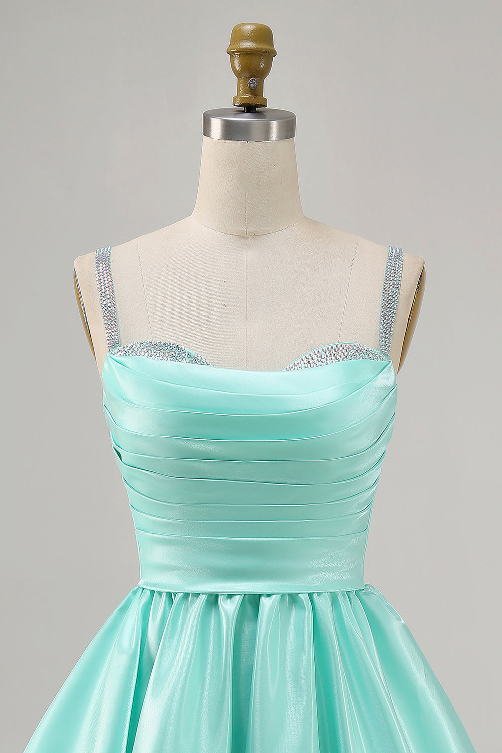 Fuchsia Satin A Line Short Homecoming Dress with Beading