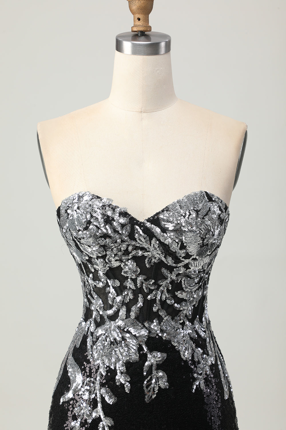 Sparkly Black Silver Bodycon Sequins Mini Homecoming Dress