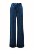2-Piece Peacock Blue Velvet Notched Lapel Women's Suits