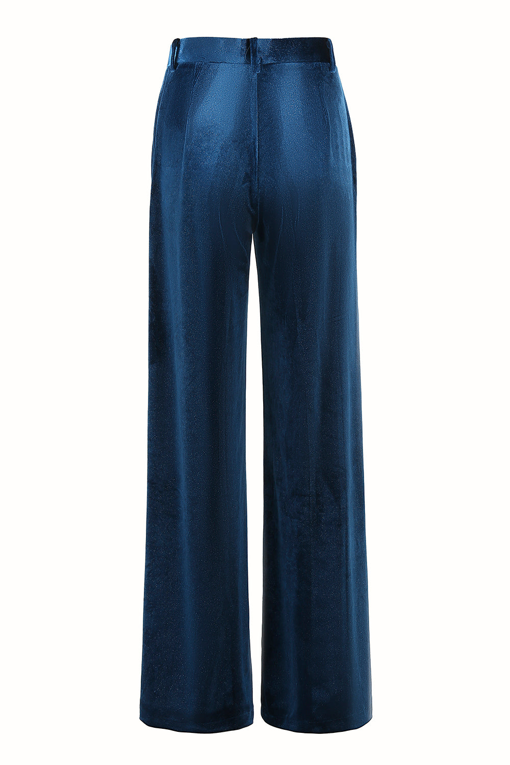 2-Piece Peacock Blue Velvet Notched Lapel Women's Suits