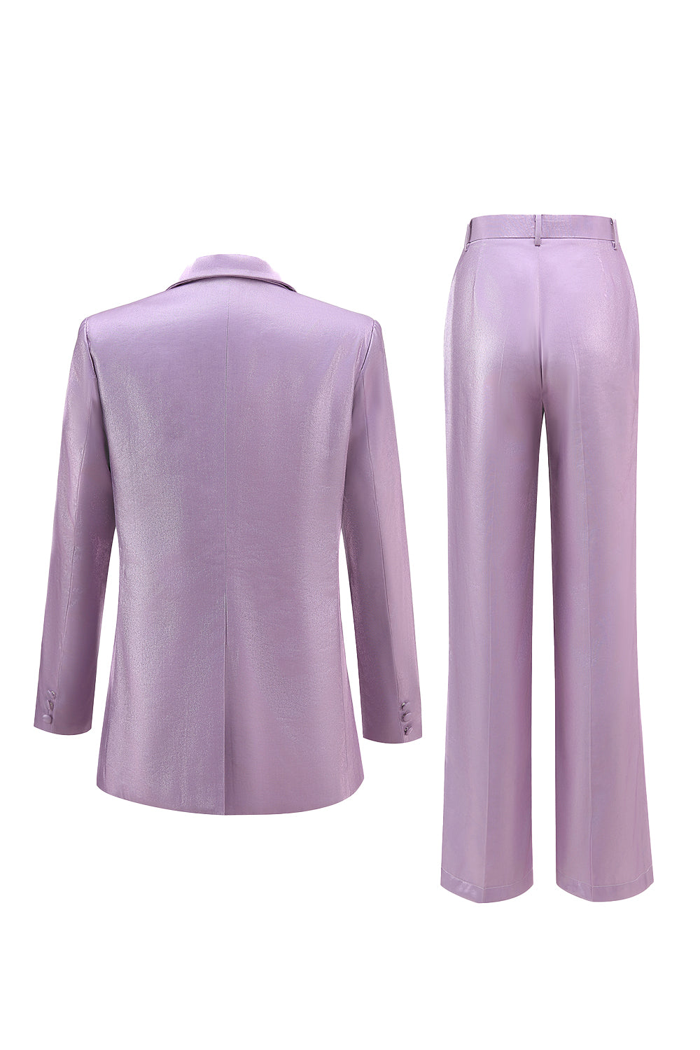 Purple Peak Lapel One Button 2-piece Women Suits