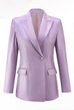 Purple Peak Lapel One Button 2-piece Women Suits