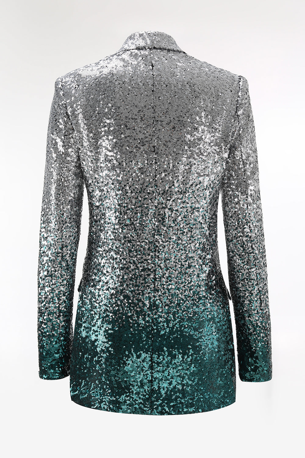 Sparkly Silver Sequins 2-piece Women Suits