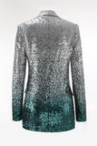Sparkly Silver Sequins 2-piece Women Suits