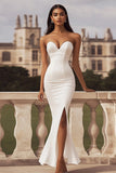 Ivory Sweetheart Neck Mermaid Engagement Dress