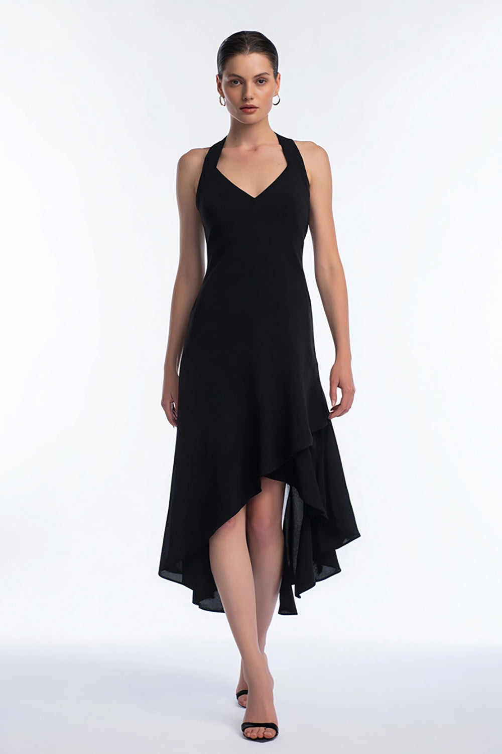 A-Line Halter Little Black Dress