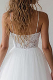 Lace A Line V Neck Little White Dress
