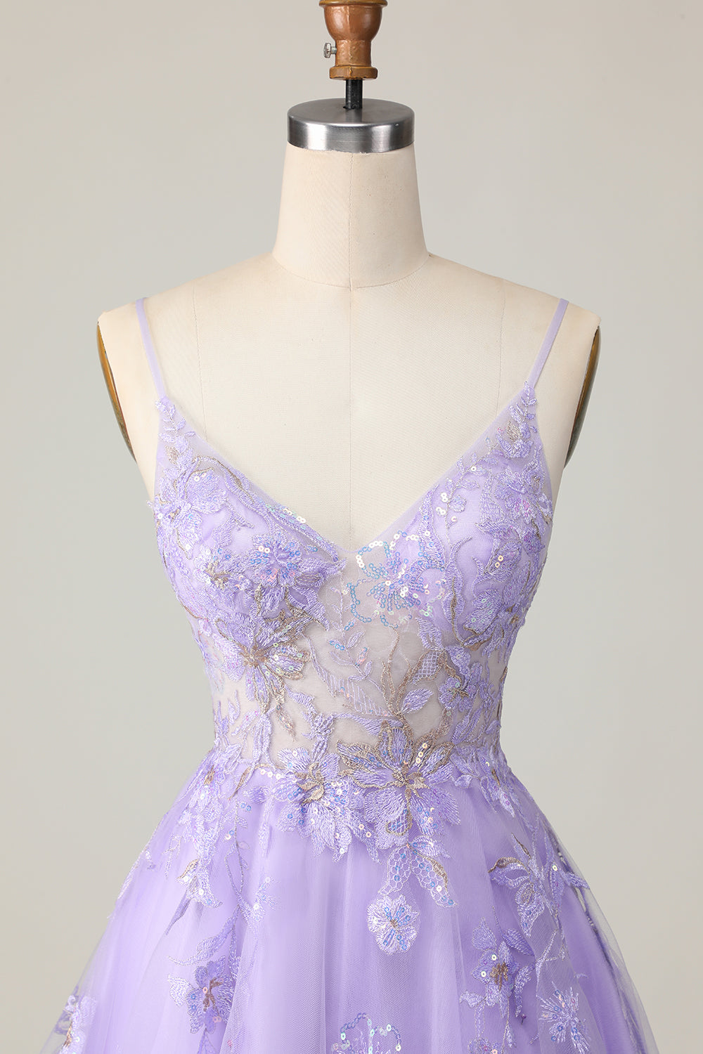 Sparkly Purple A Line Tulle Homecoming Dress with Appliques