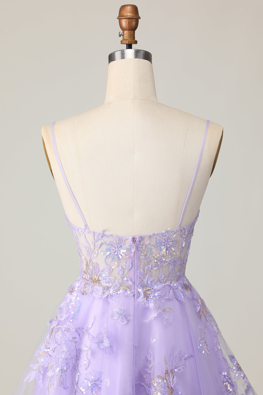 Sparkly Purple A Line Tulle Homecoming Dress with Appliques