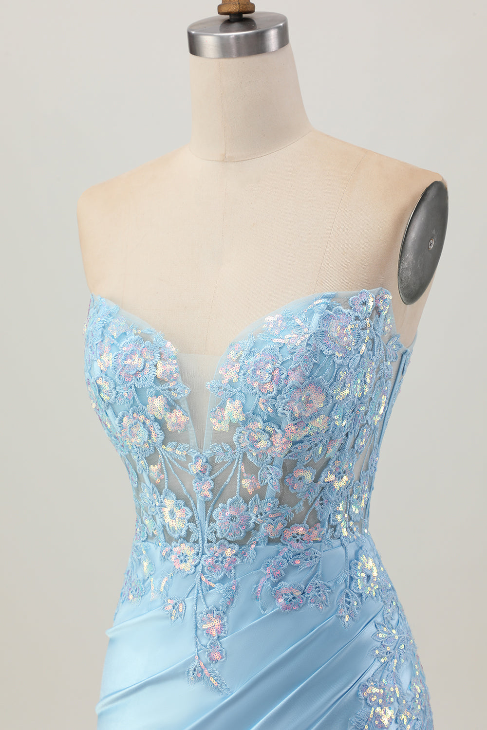 Sparkly Purple Bodycon Strapless Corset Ruched Sequins Short Homecoming Dress