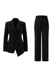 Fuchsia Peak Lapel 2-piece Women Suits with Buttons