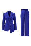 Fuchsia Peak Lapel 2-piece Women Suits with Buttons