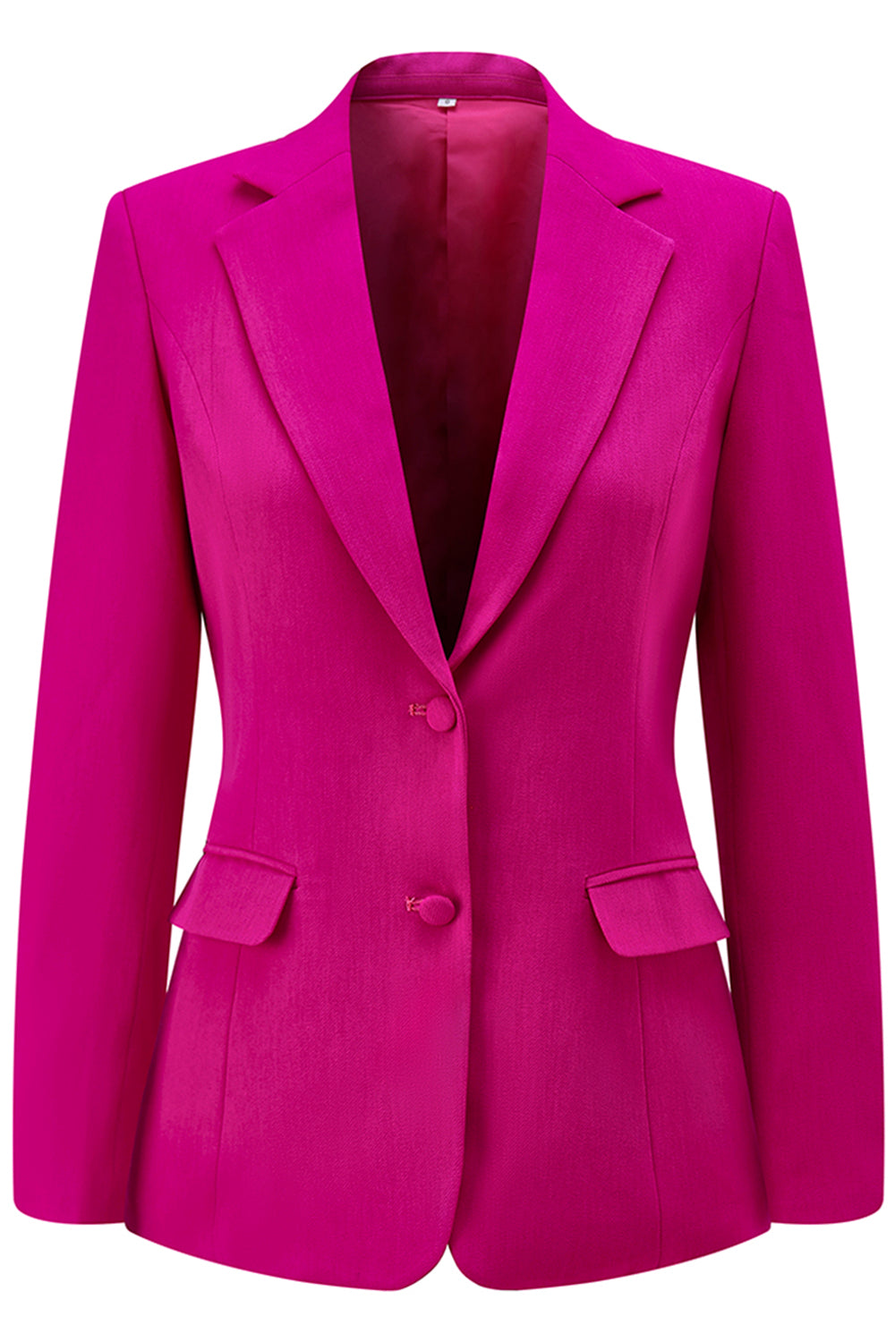 Fuchsia 2-Piece One Button Notched Lapel Women Suits