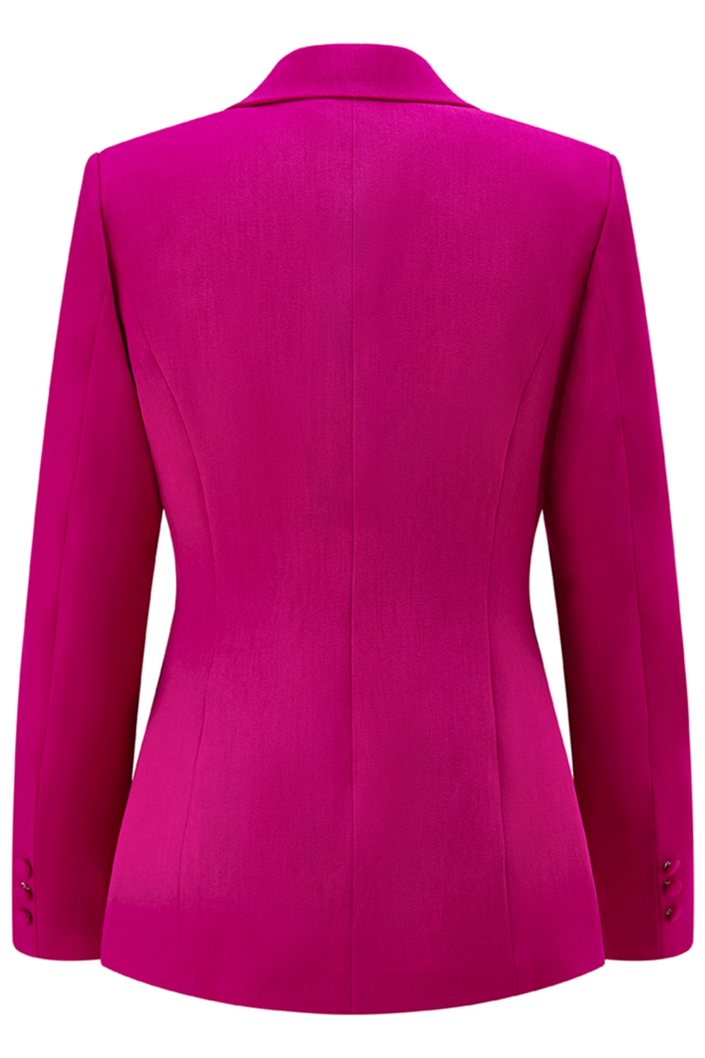 Fuchsia 2-Piece One Button Notched Lapel Women Suits