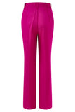 Fuchsia 2-Piece One Button Notched Lapel Women Suits
