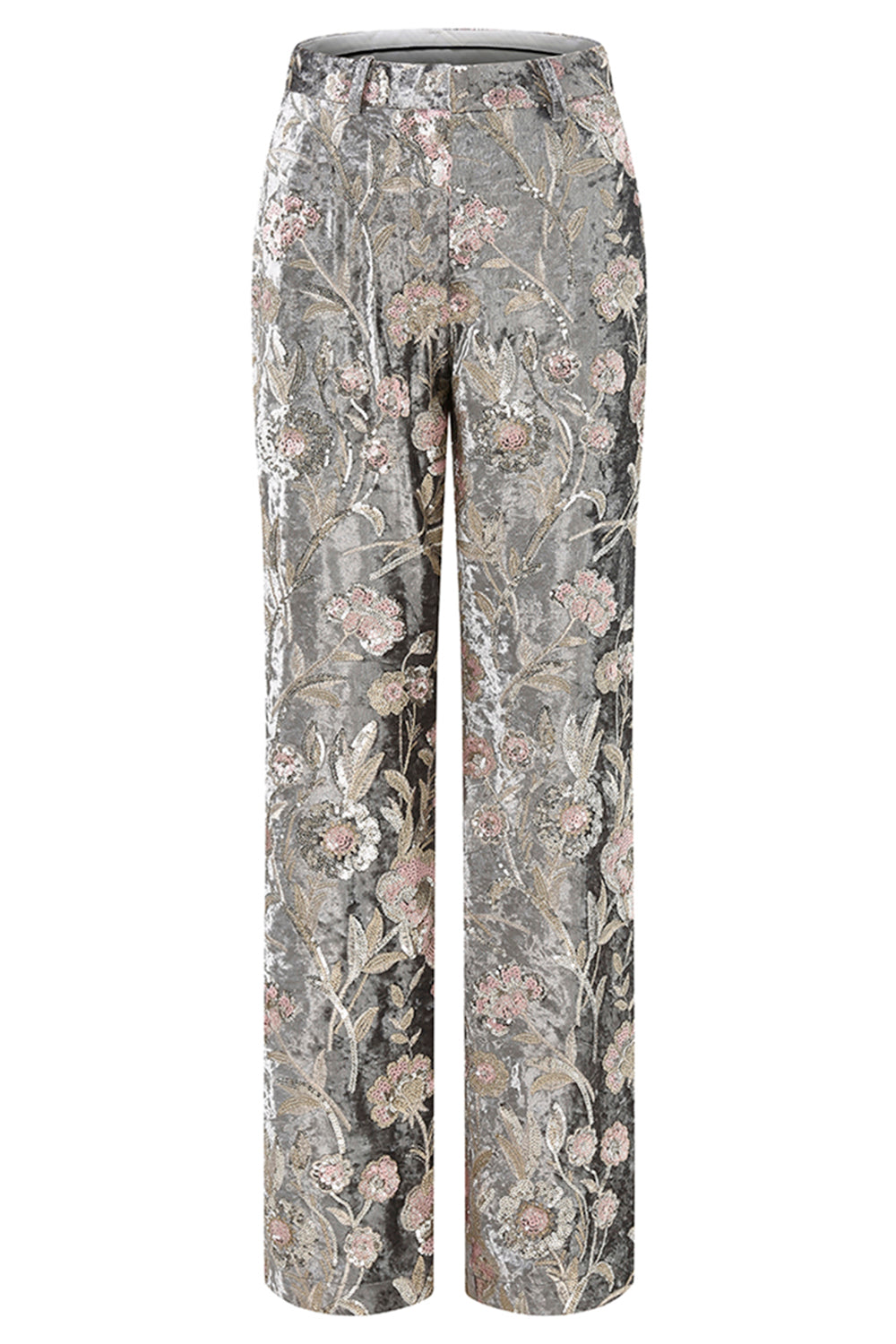 2-Piece Sparkly Grey Peak Lapel Women Suits