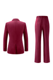 Lilac Peak Lapel Ruched Women Suits with Sash
