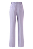 Lilac Peak Lapel Ruched Women Suits with Sash