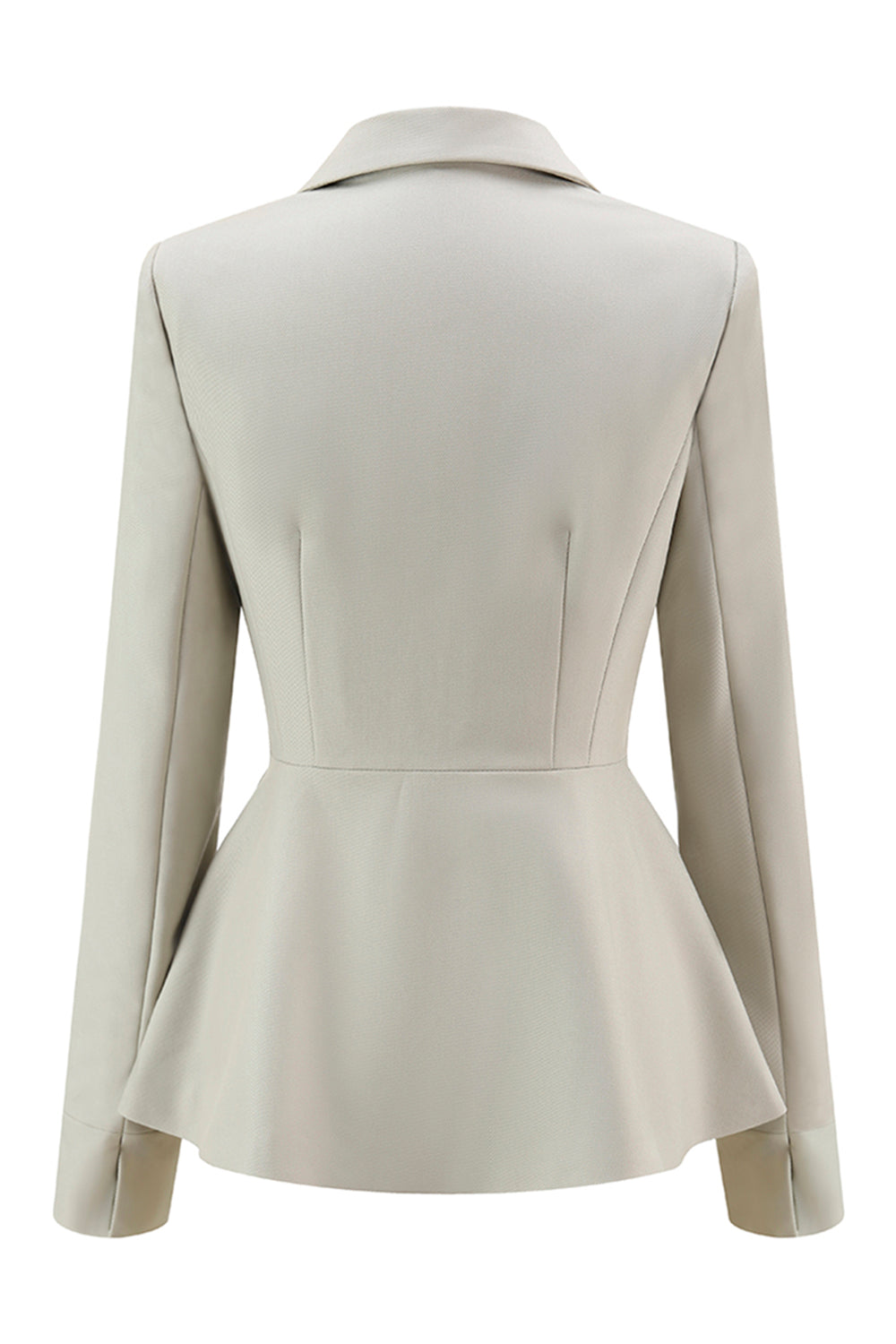 Grey Green Slim Fit 2-piece Women Suits with Button