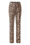 Coffee Leopard Peaked lapel 2 Pieces Prom Suits