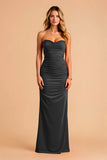 Black Mermaid Sweetheart Maxi Bridesmaid Dress