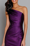 Purple Mermaid One Shoulder Long Formal Dress