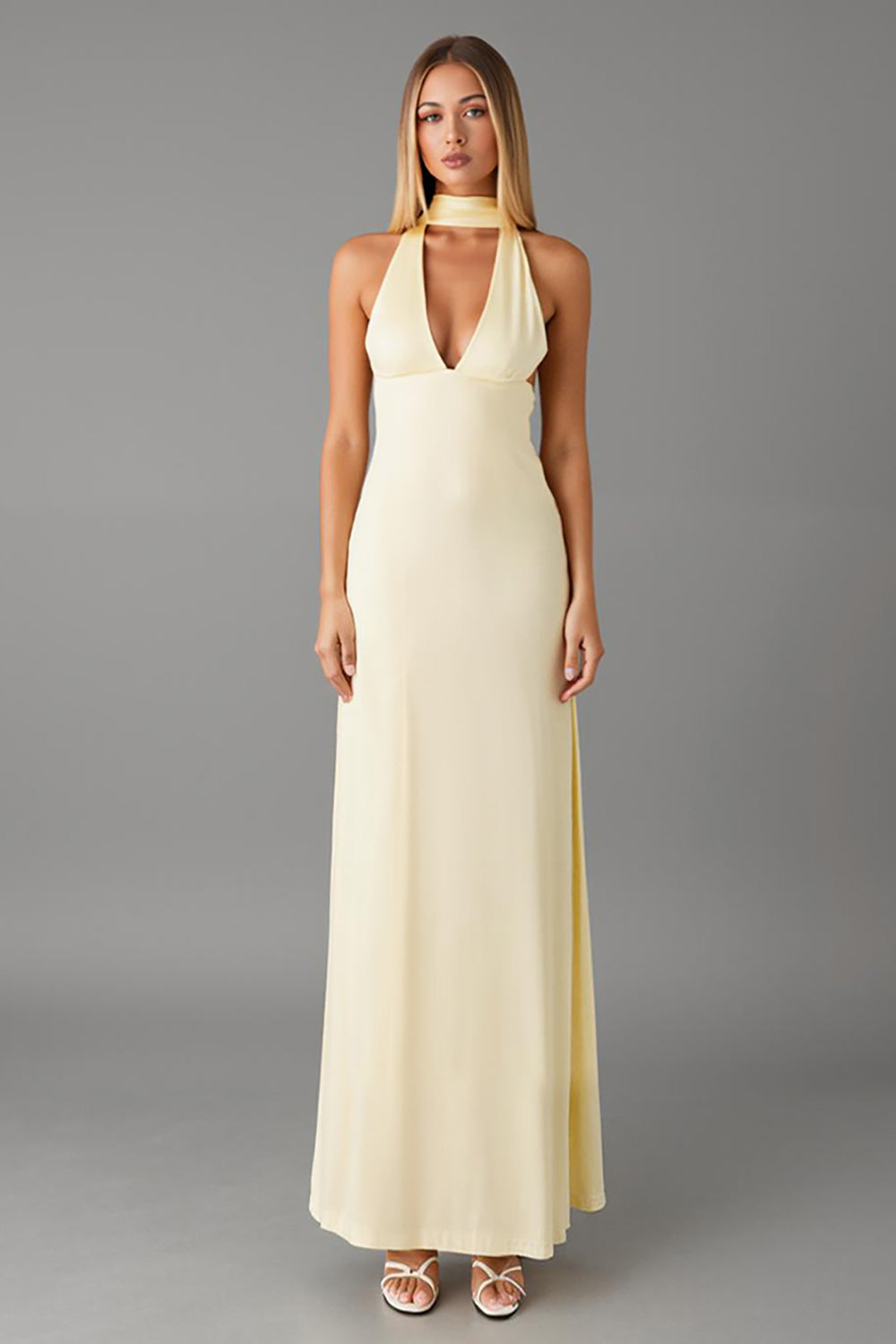 Daffodil V-Neck Sheath Chiffon Formal Dress