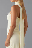 Daffodil Mermaid Chiffon Strapless Evening Dress