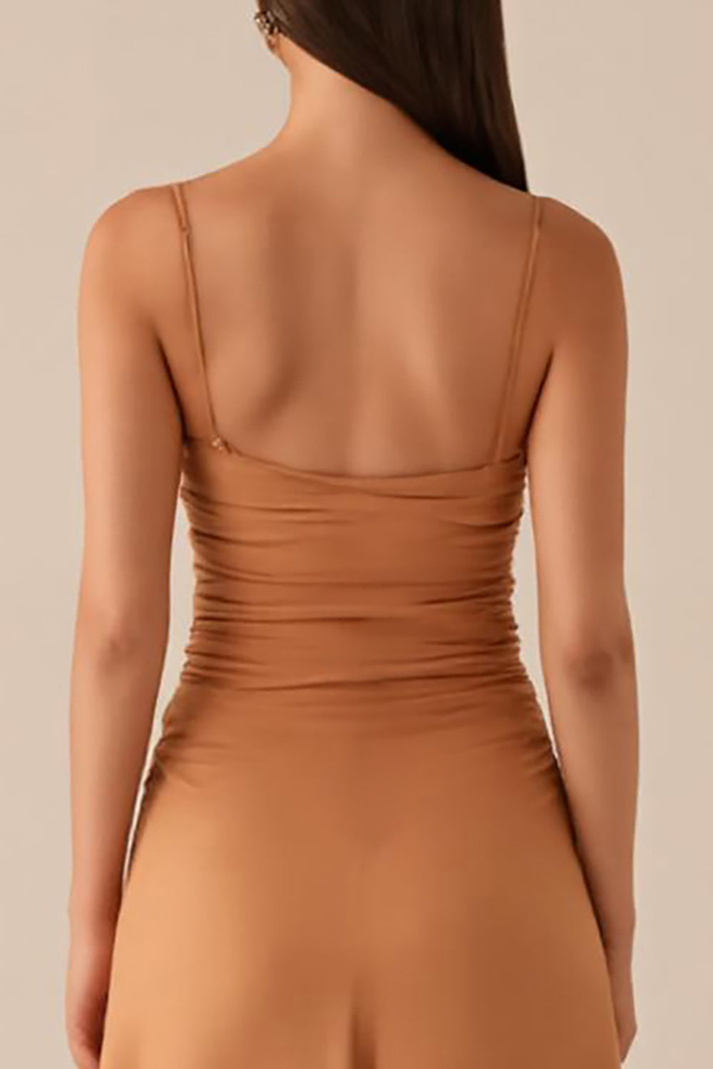 Twilight Sheath Spaghetti Straps Ruched Evening Dress