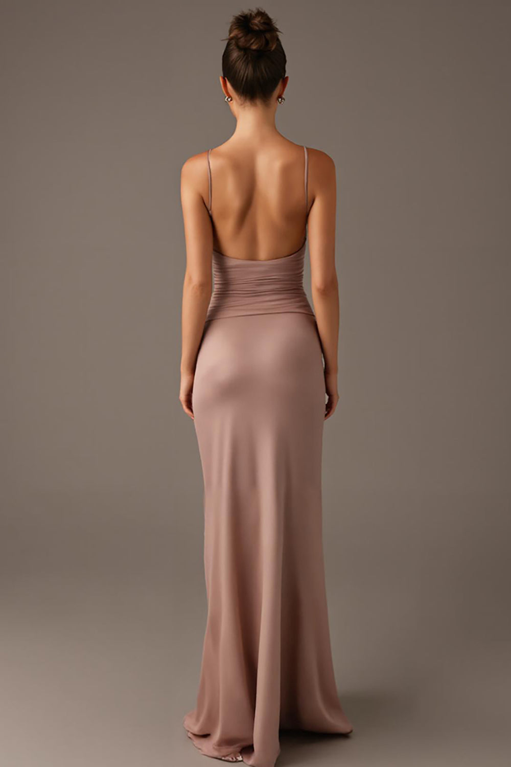 Sunset Spaghetti Straps Sheath Evening Dress with Slit