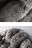 Silver Grey Long Sleeves Men's Faux Fur Coat