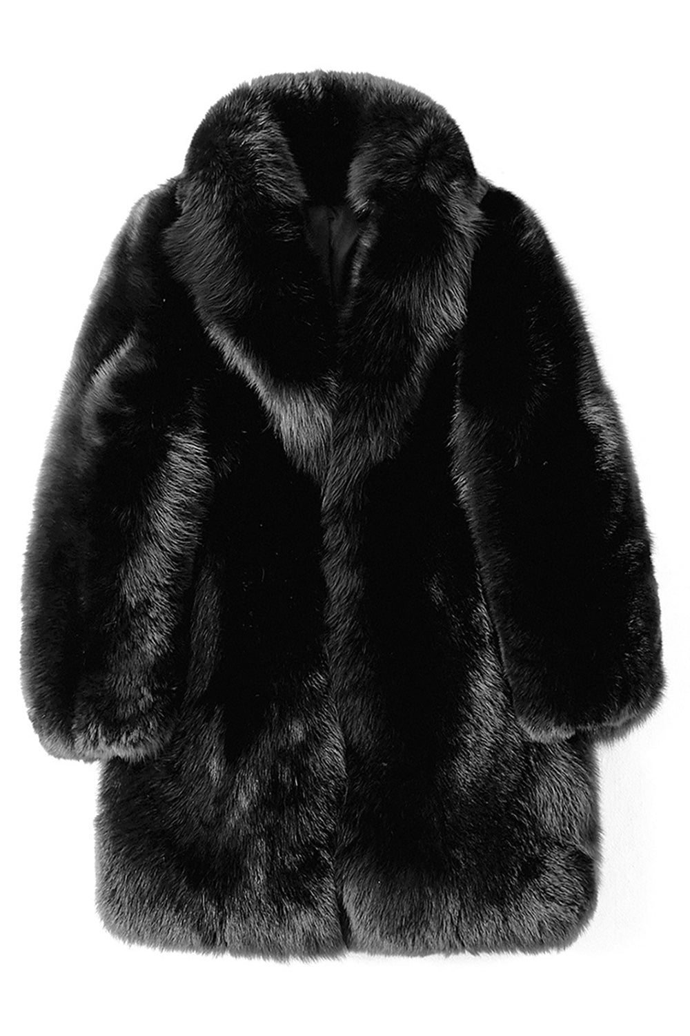 Faux Fur Silver Grey Thickened Lapel Men's Coat