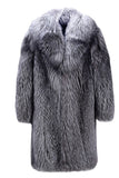 Faux Fur Silver Grey Thickened Lapel Men's Coat