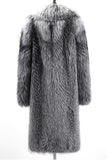 Faux Fur Silver Grey Thickened Lapel Men's Coat